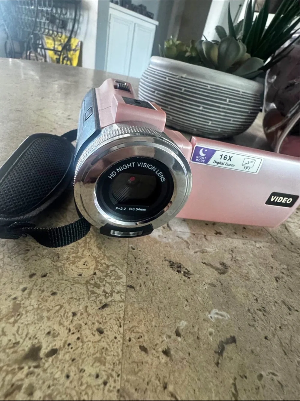 Vivitar Pink HD Night Vision Digital Camcorder with 16X Zoom